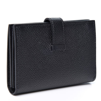 Hermes Epsom Bearn Card Holder Wallet Black 2 of 8
