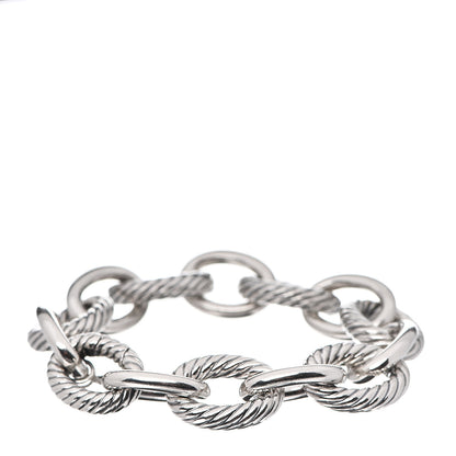 David Yurman Sterling Silver 17mm Extra Large Oval Link Bracelet 1 of 3