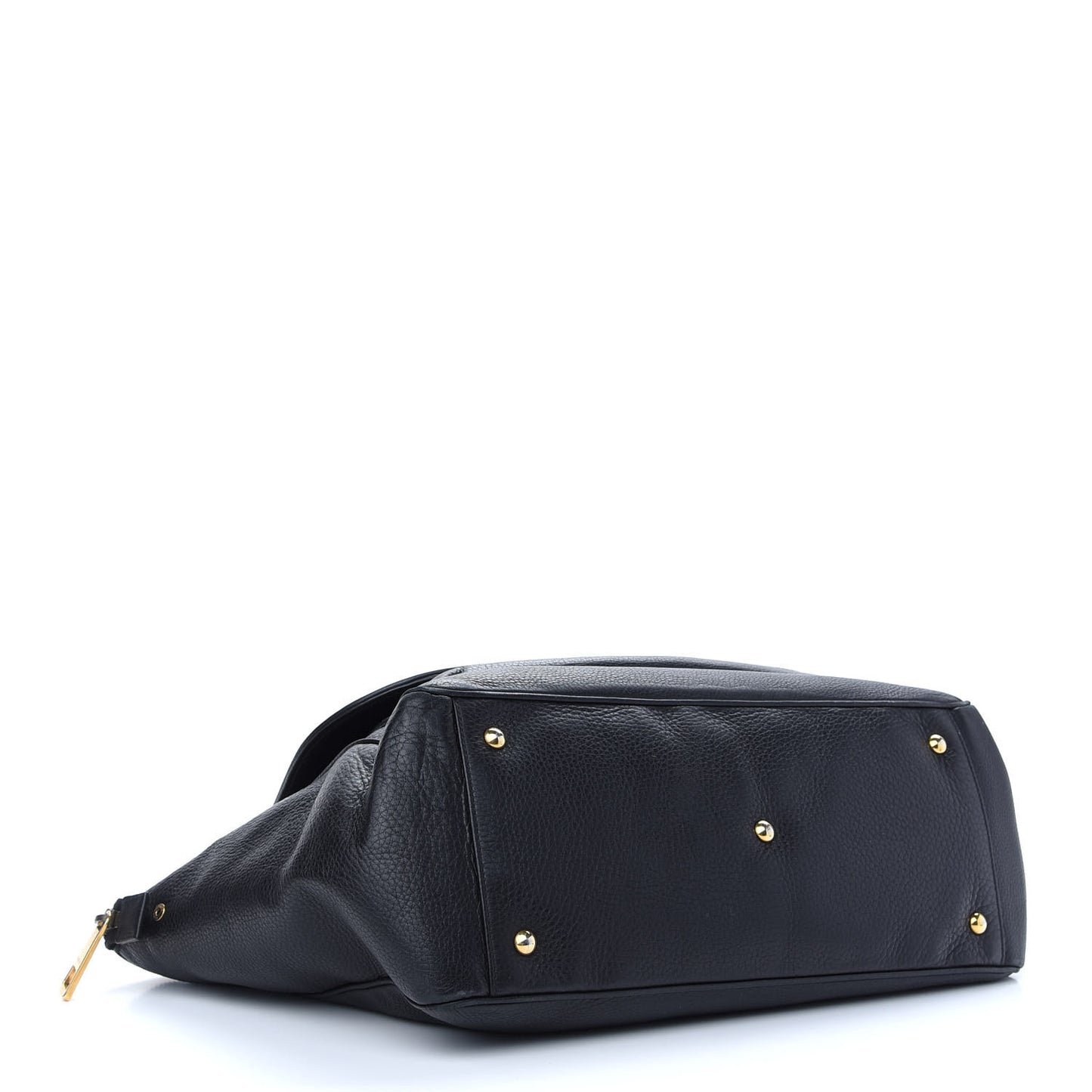Pebbled Calfskin Medium 1973 Top Handle Satchel Black