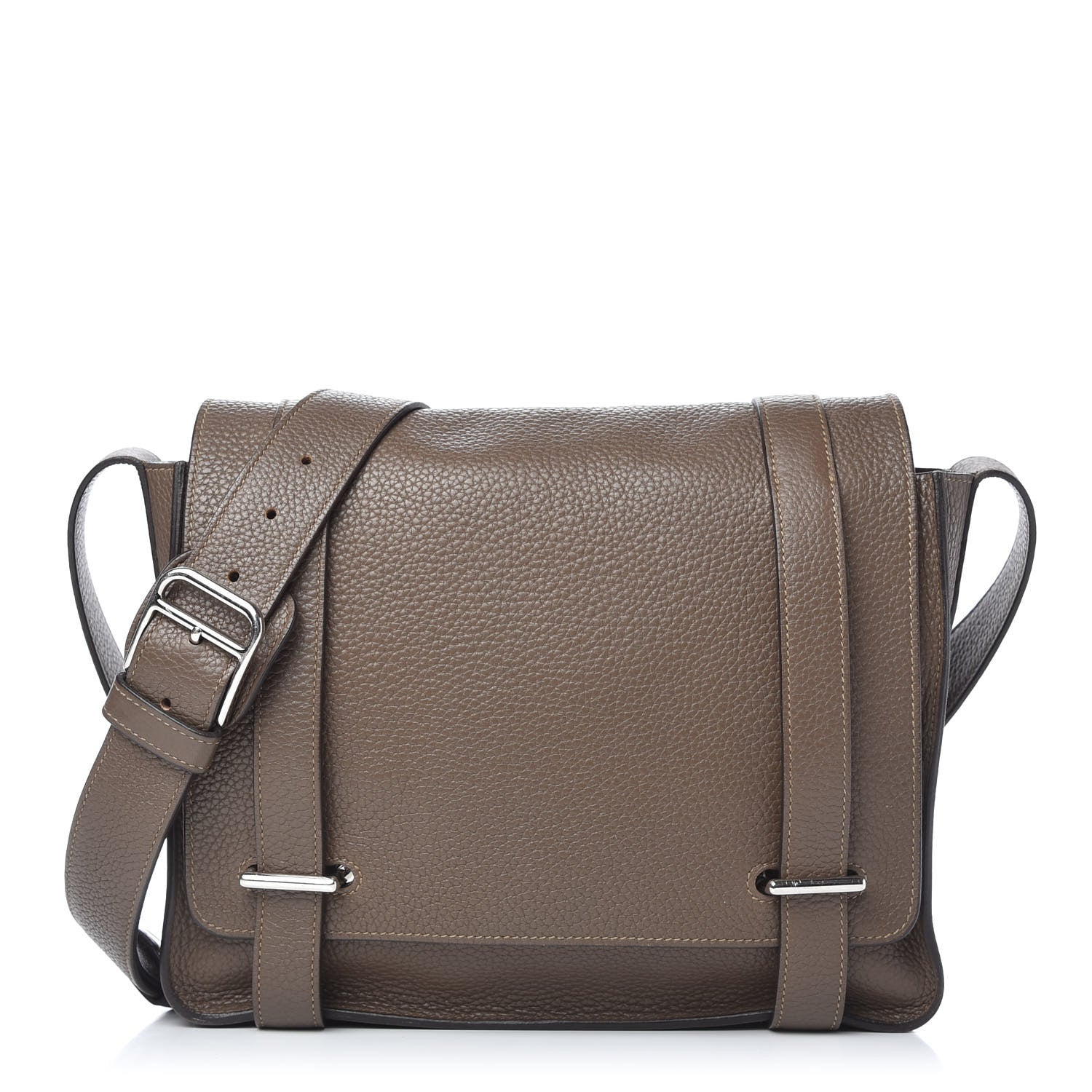 Hermes Taurillon Clemence Steve Caporal Messenger Taupe 1 of 10