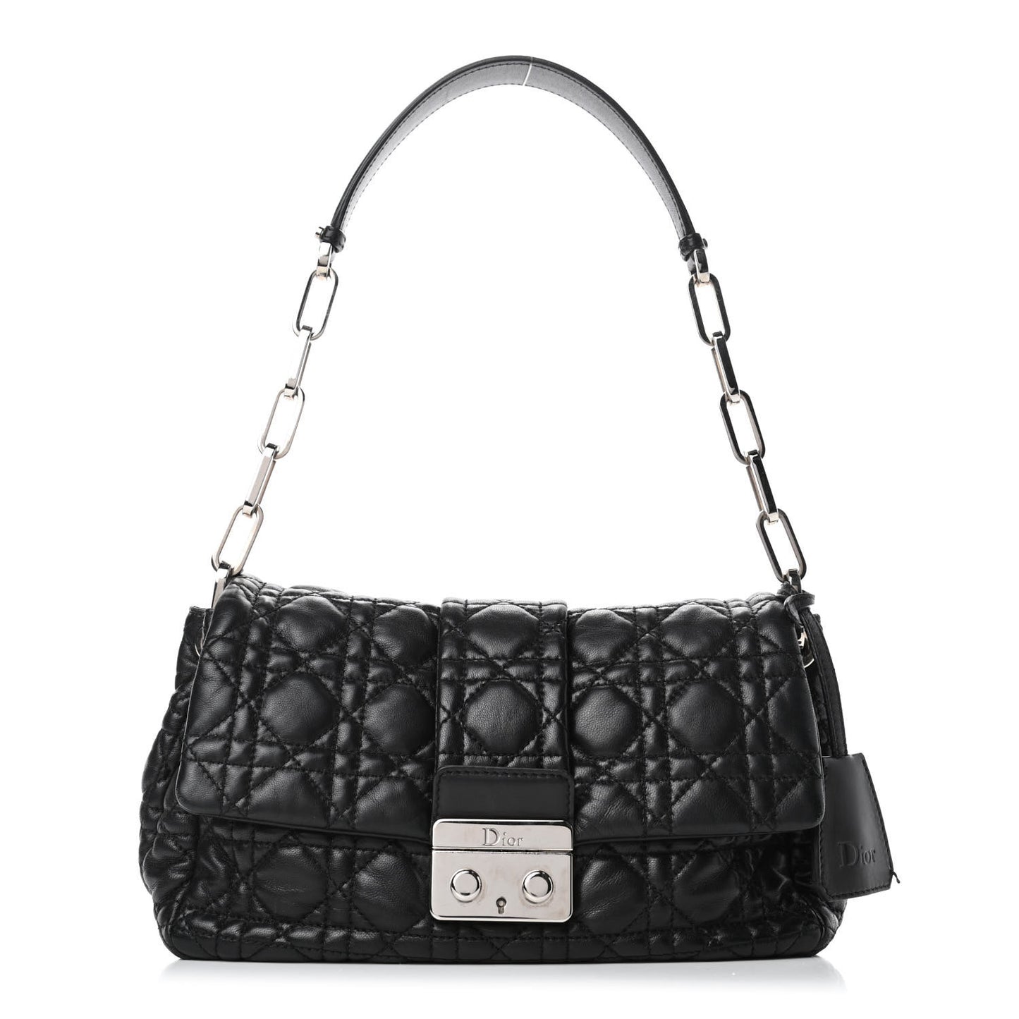 Lambskin Cannage New Lock Flap Black
