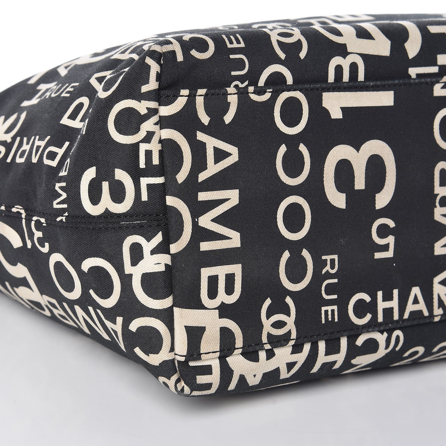 Chanel Canvas 31 Rue Cambon Beach Tote Black 13 of 14