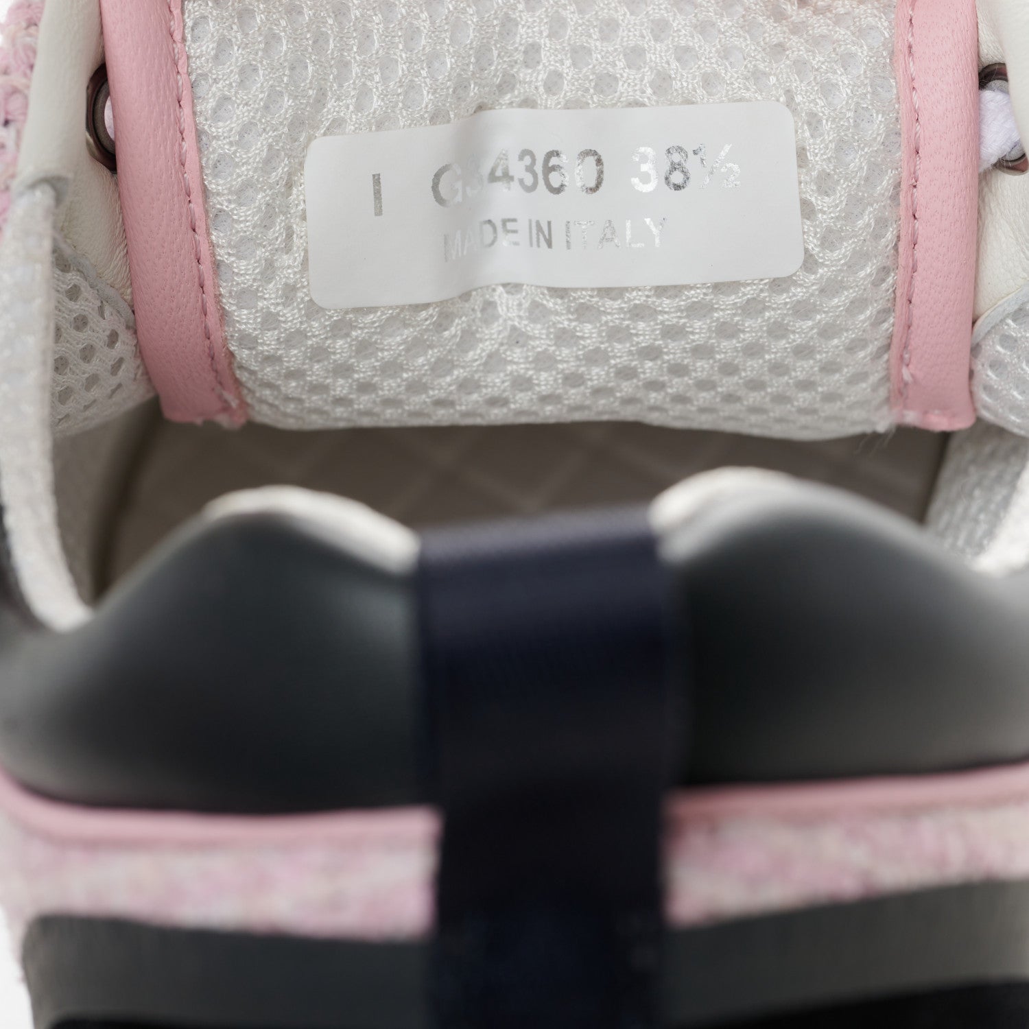 Chanel Tweed Suede Calfskin CC Sneakers 38.5 Gray Pink 8 of 8