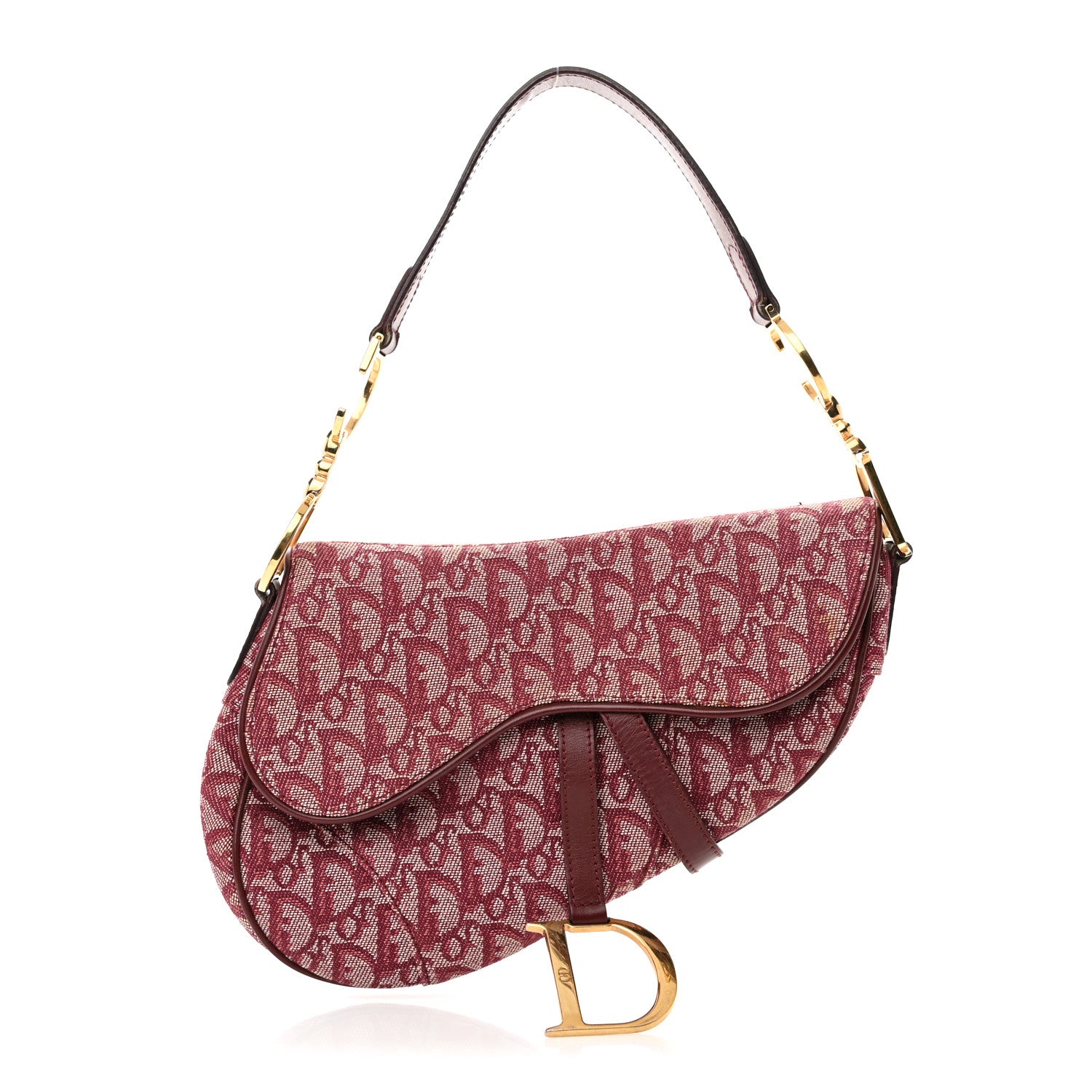 Christian Dior Monogram Saddle Bag Burgundy 1397884 – FASHIONPHILE