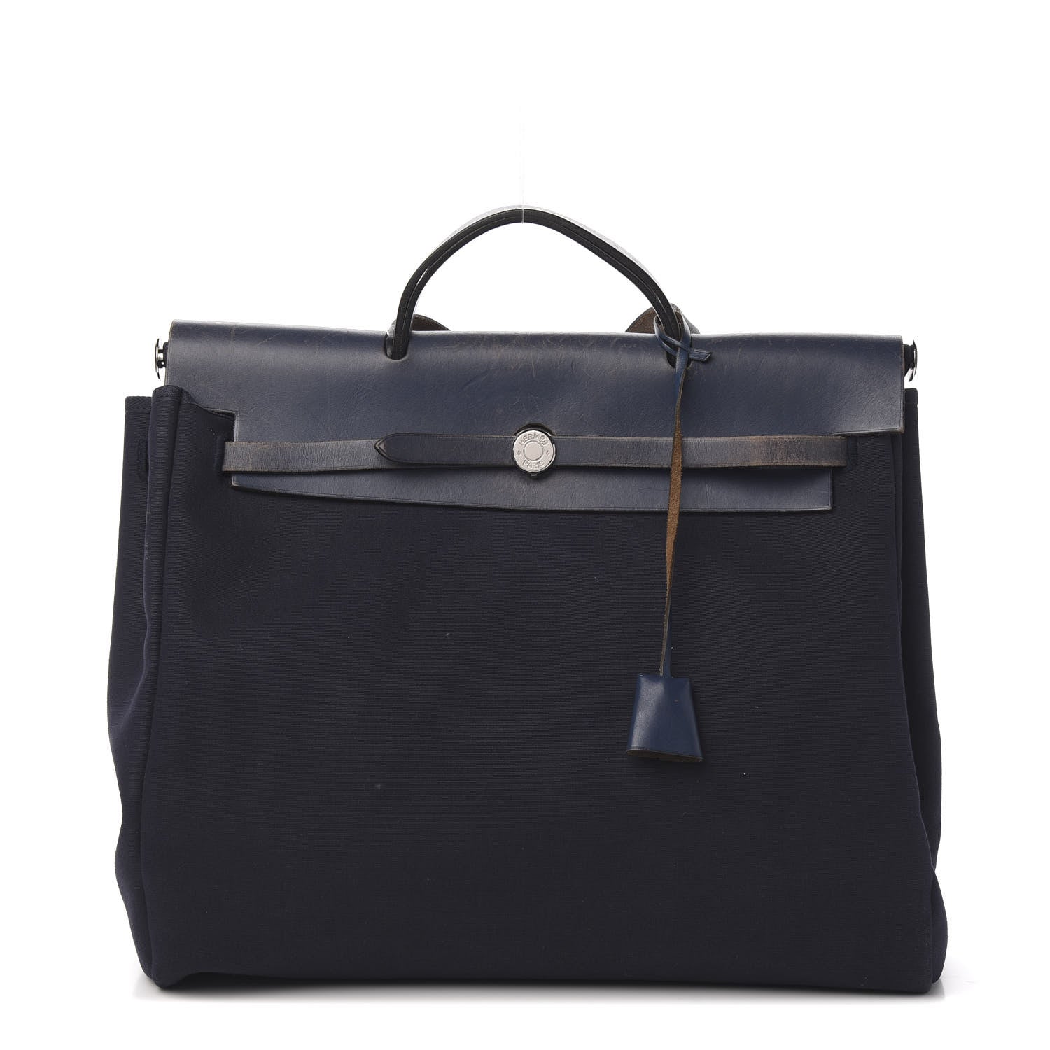 Hermes Toile Vache Calfskin Herbag 39 MM Bleu Indigo 1 of 12