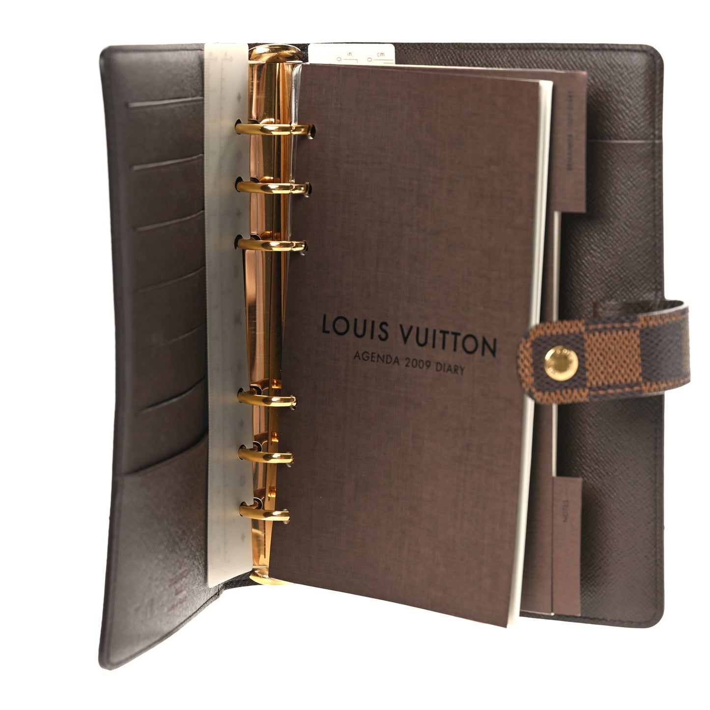 Damier Ebene Medium Ring Agenda Cover