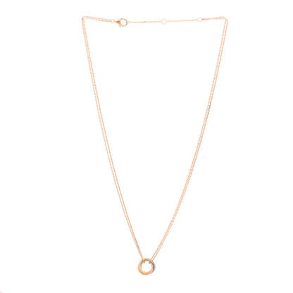 Cartier 18K Pink Yellow White Gold Trinity Double Chain Pendant Necklace 4 of 7