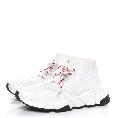Balenciaga Knit Womens Speed Lace Up Sneakers 36 White 3 of 10
