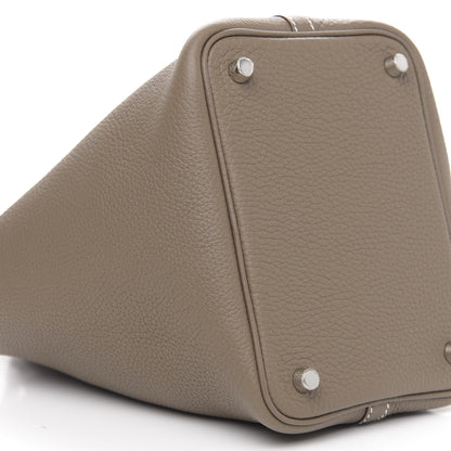 Hermes Taurillon Clemence Picotin Lock 18 PM Etoupe 7 of 9