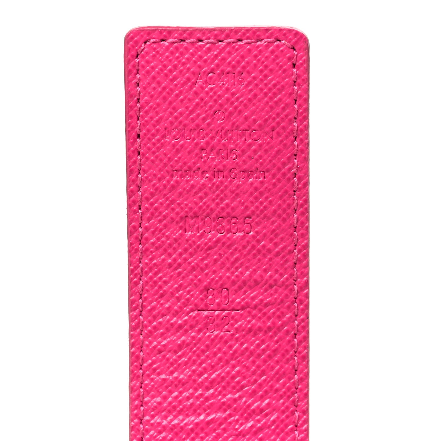 Louis Vuitton Monogram Calfskin 30mm LV Initiales Reversible Belt 80 32 Fuchsia 4 of 6