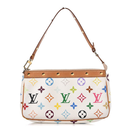 Louis Vuitton Monogram Multicolor Pochette Accessories White 1 of 11