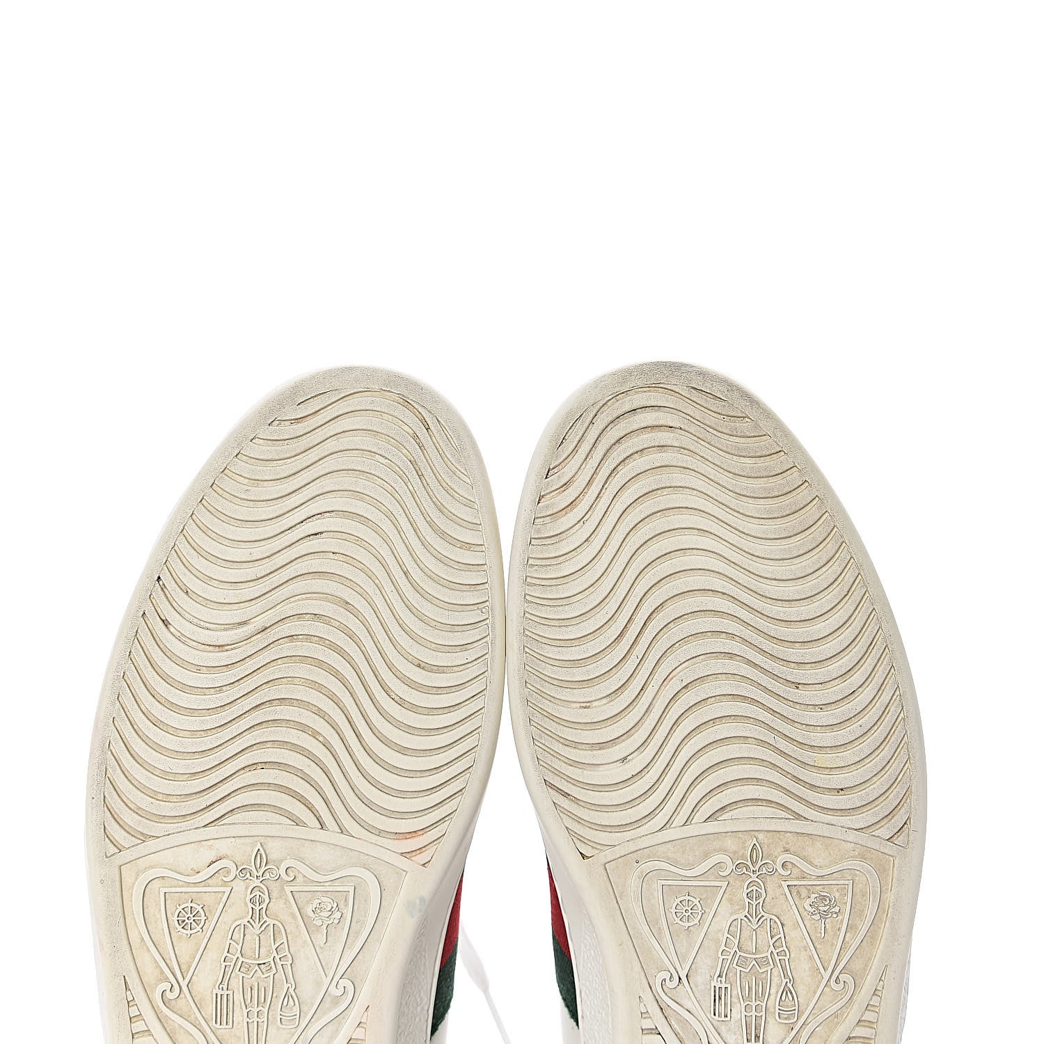 Gucci Miro Soft Calfskin Laminated Ayers Web Bee Embroidered Mens Ace Sneakers 7.5 White Red Flame Green 9 of 14