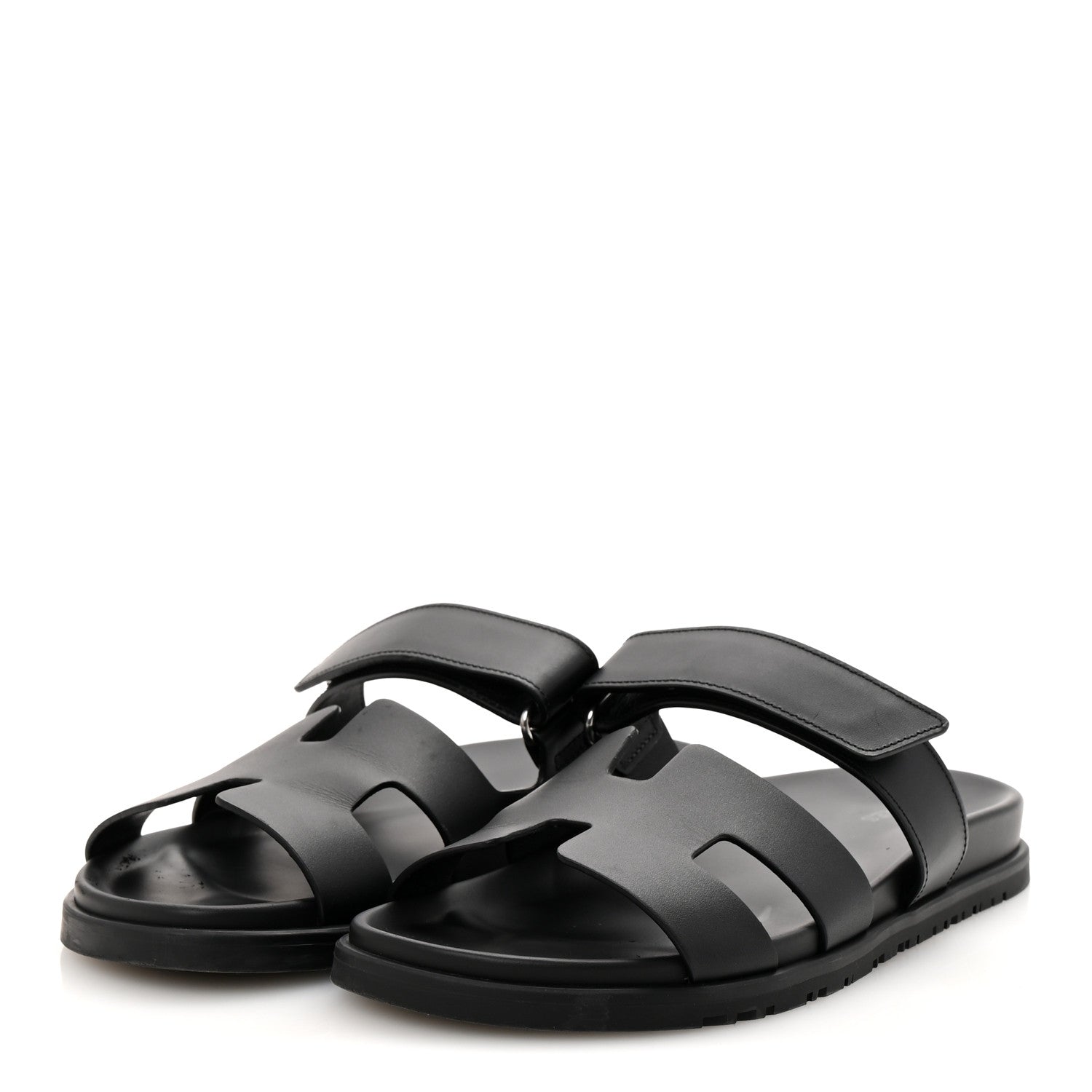 Hermes Calfskin Womens Chypre Sandals 40 Black 4 of 12