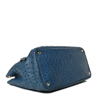 Prada Ostrich Executive Tote Cobalto 3 of 18