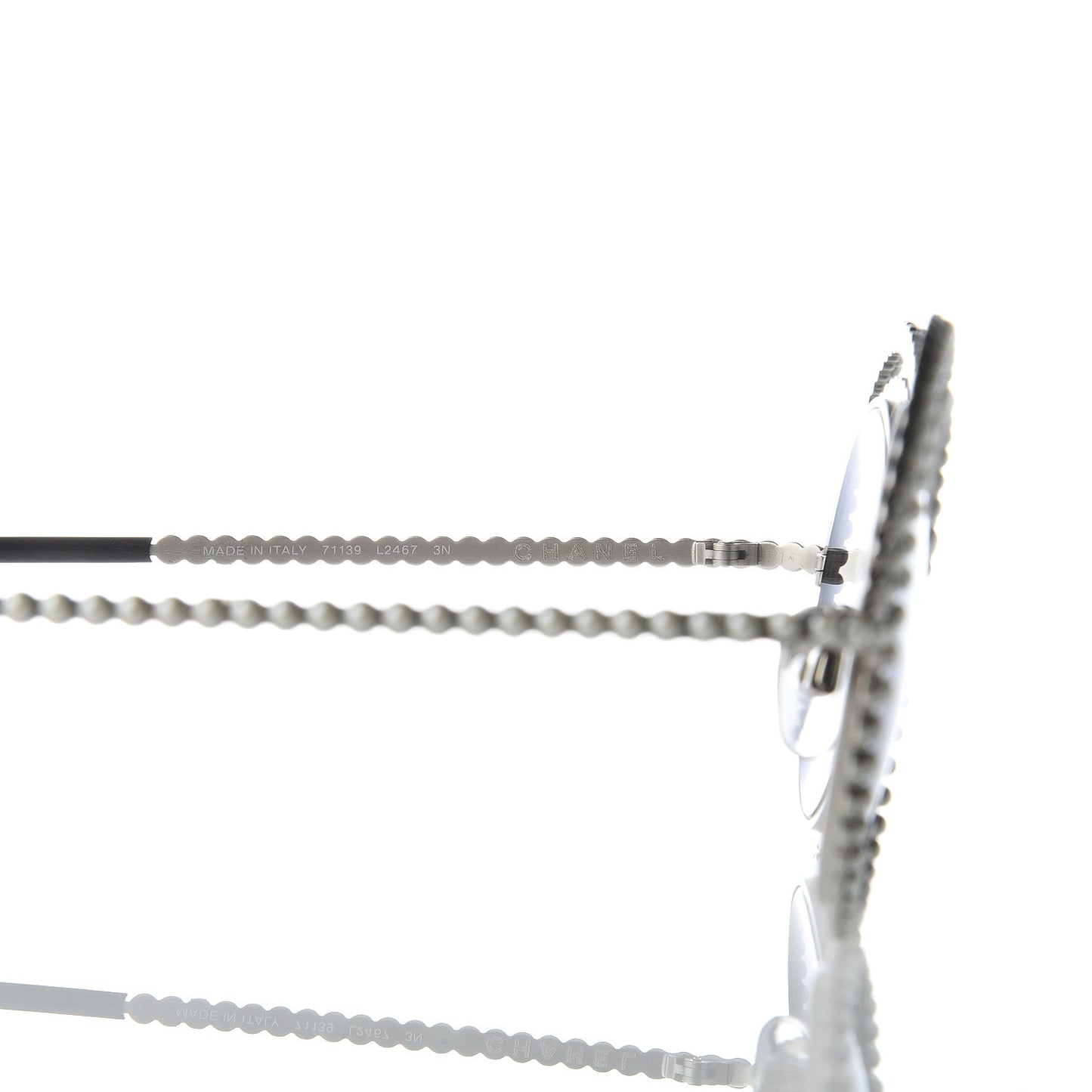 Pearl Round Sunglasses 71139 Silver