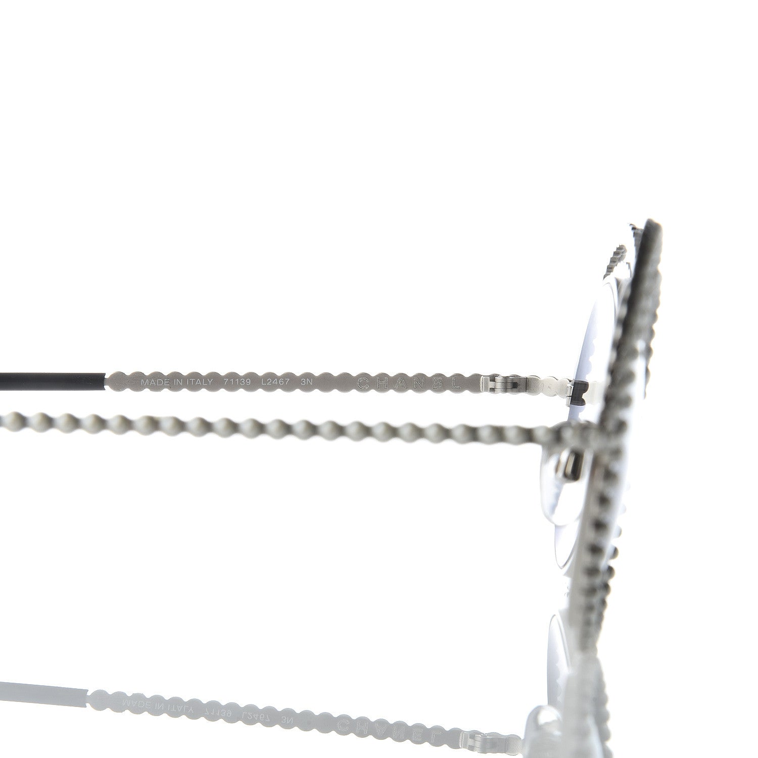 Chanel Pearl Round Sunglasses 71139 Silver 5 of 8