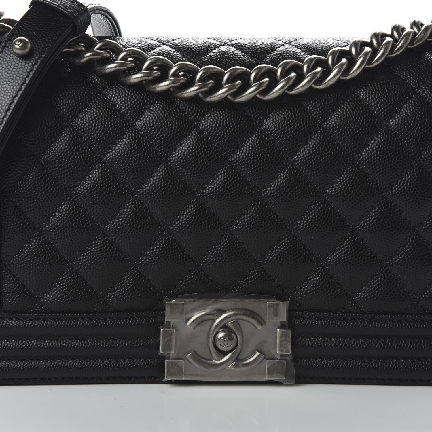 Chanel Caviar Quilted Medium Boy Flap Black 10 of 10