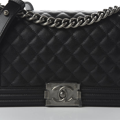 Chanel Caviar Quilted Medium Boy Flap Black 10 of 10