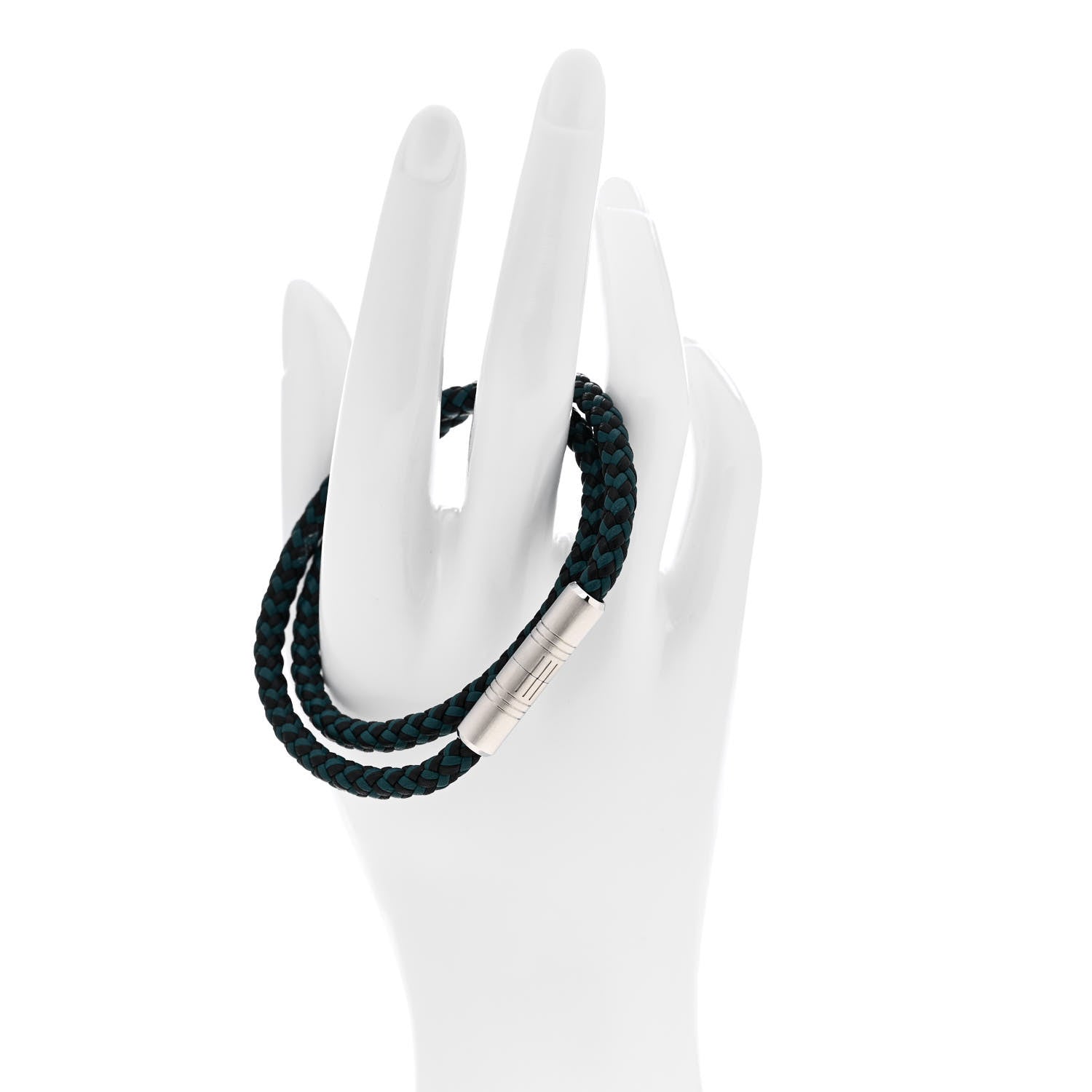 Hermes Swift Double Tour Goliath Bracelet  Black Bleu Paon 2 of 5