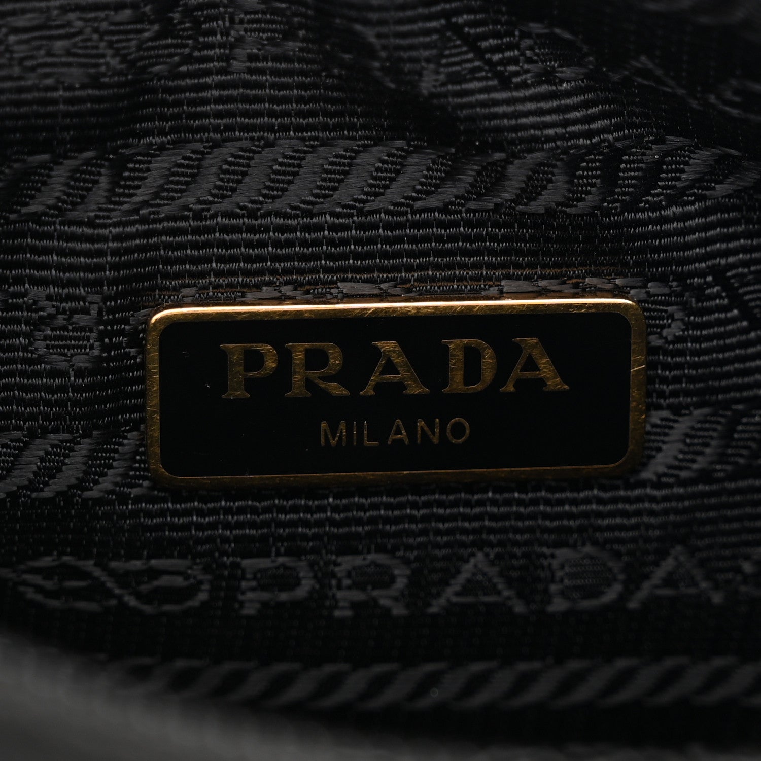Prada Tessuto Nylon Stitched Shoulder Bag Black 6 of 13