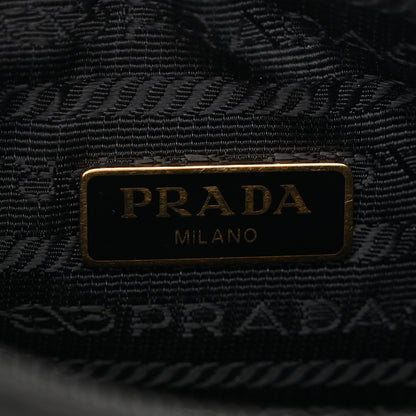 Prada Tessuto Nylon Stitched Shoulder Bag Black 6 of 13