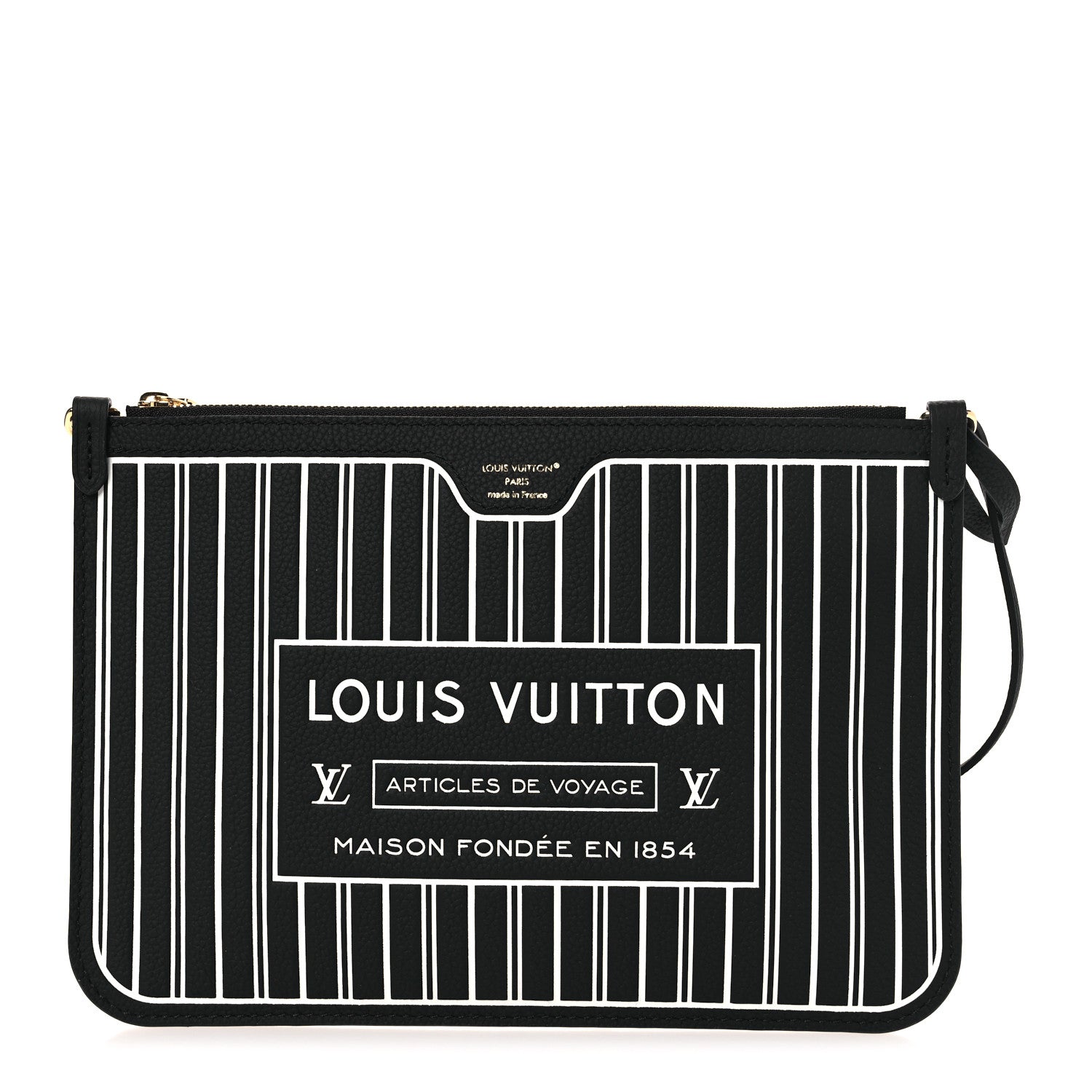 Louis Vuitton Calfskin Neverfull Inside Out MM Pochette Black 1 of 6