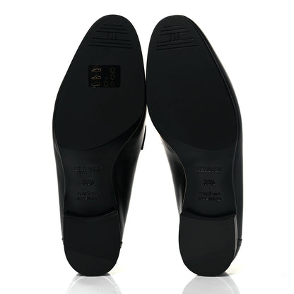 Hermes Goatskin Womens Royal Loafers 36.5 Black 5 of 9