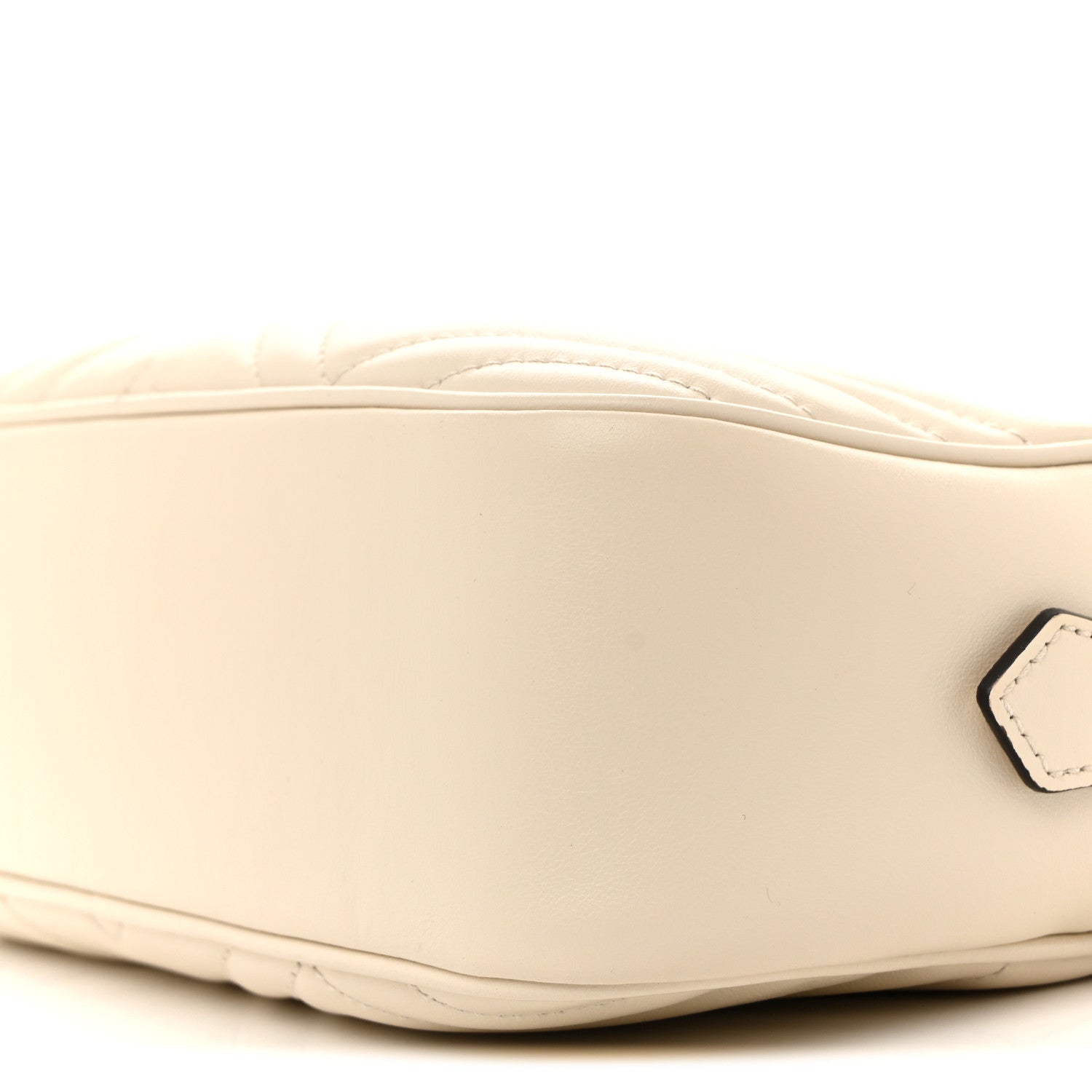 Gucci Calfskin Matelasse Small GG Marmont Chain Shoulder Bag White 10 of 12