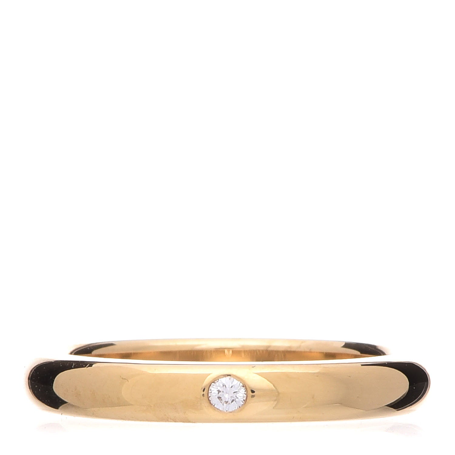 Tiffany 18K Yellow Gold Diamond Elsa Peretti Band Ring 49 5 1 of 5