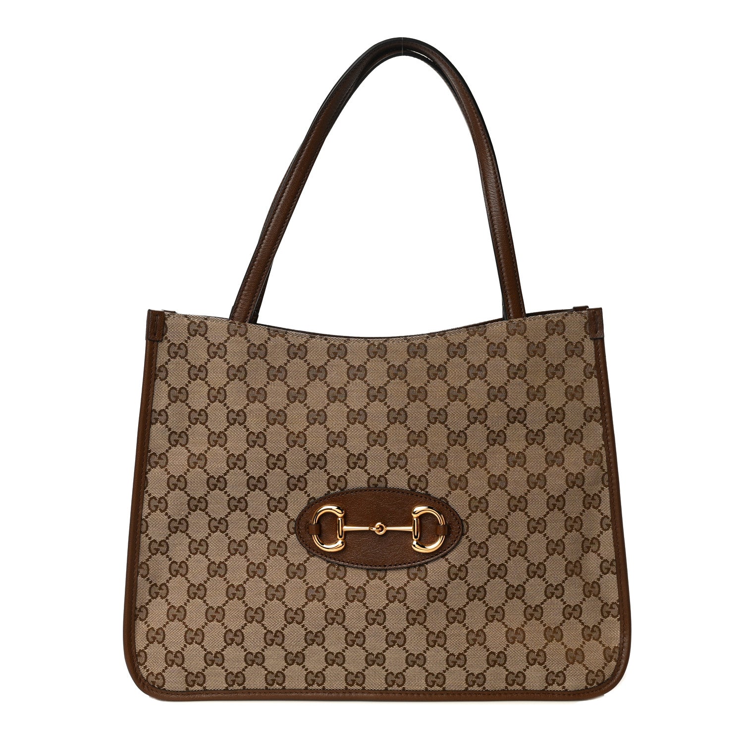 Gucci Monogram Horsebit 1955 Tote Bag Beige Brown Sugar 1 of 11