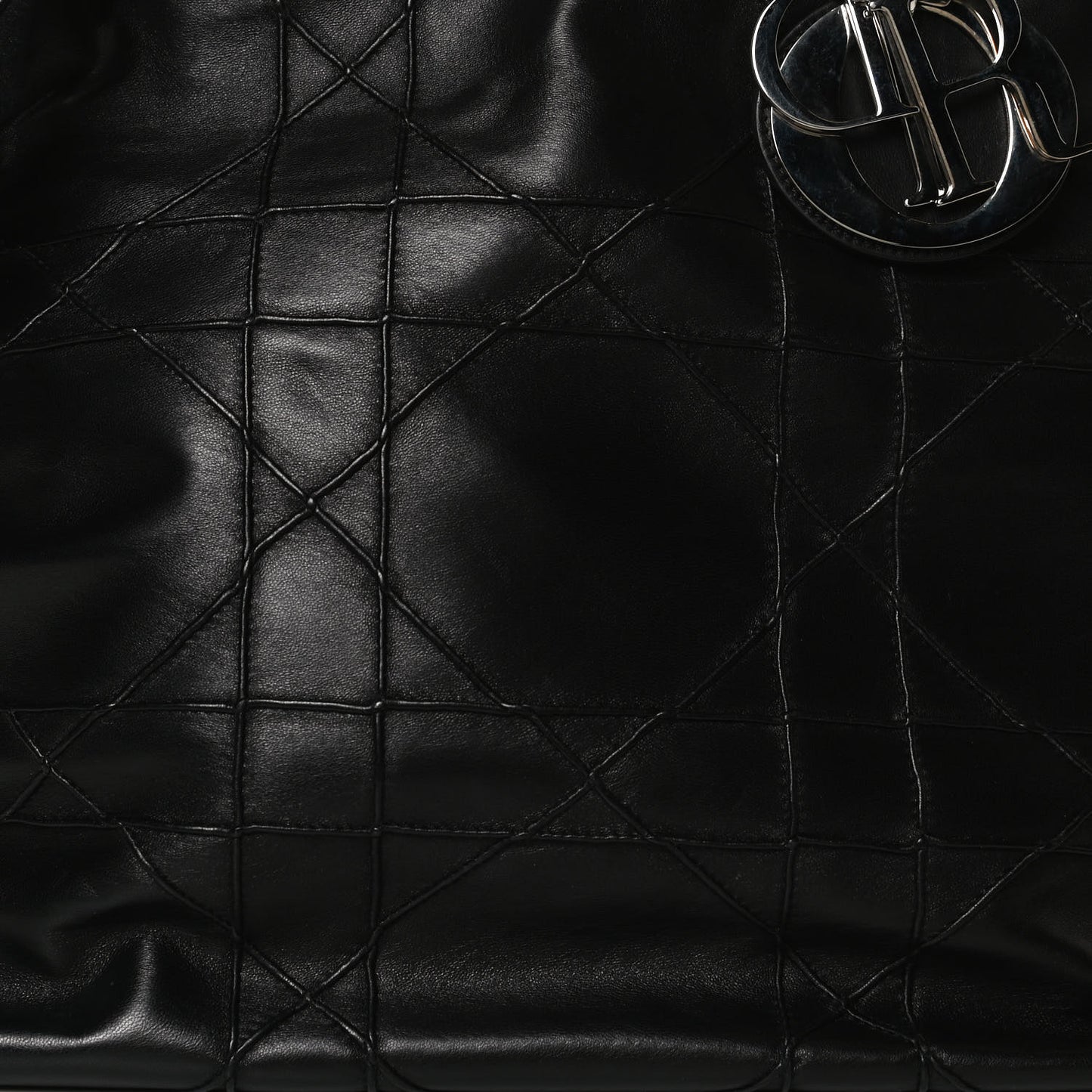 Lambskin Cannage Medium Granville Tote Black