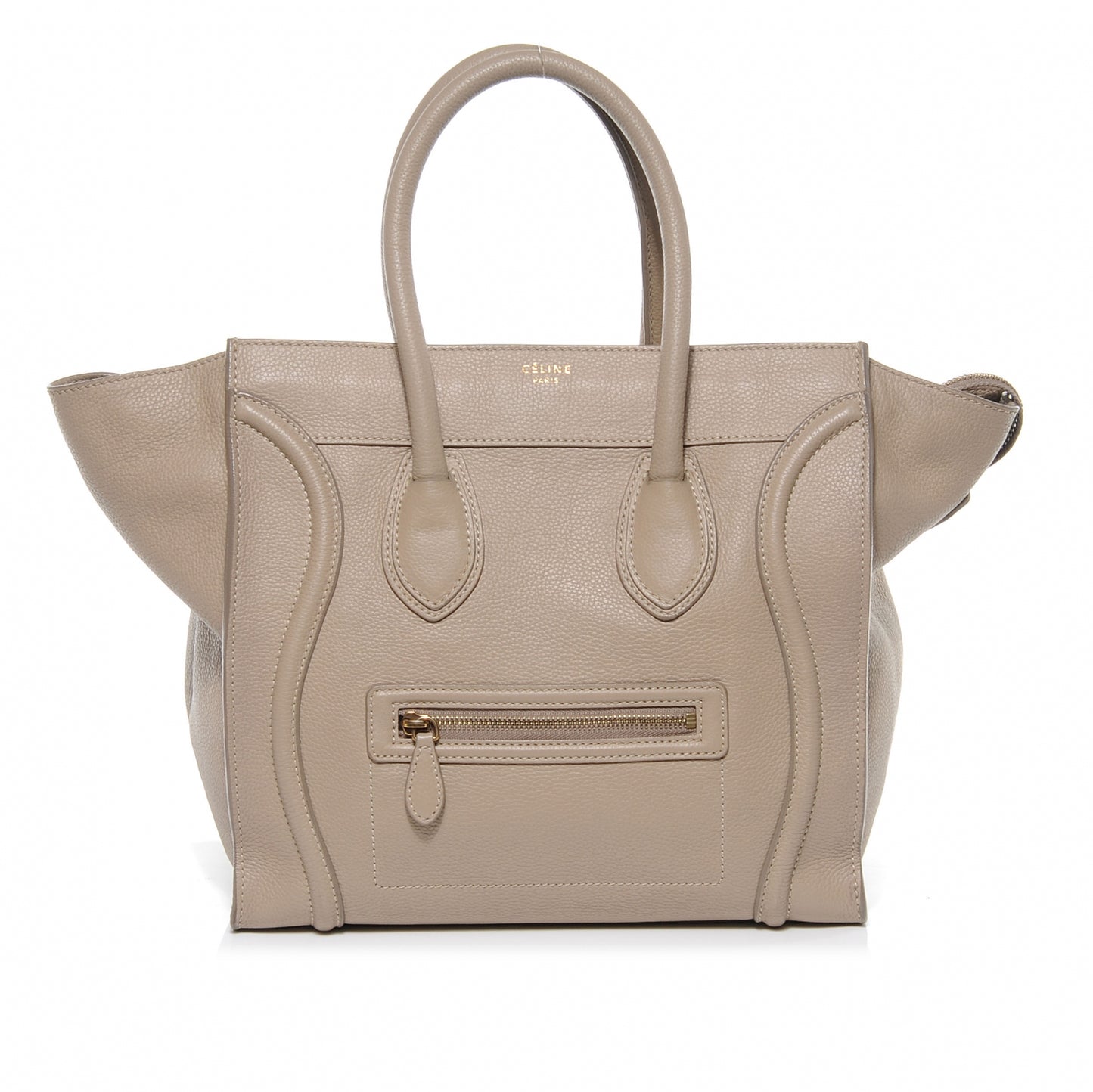 Drummed Calfskin Mini Luggage Dune