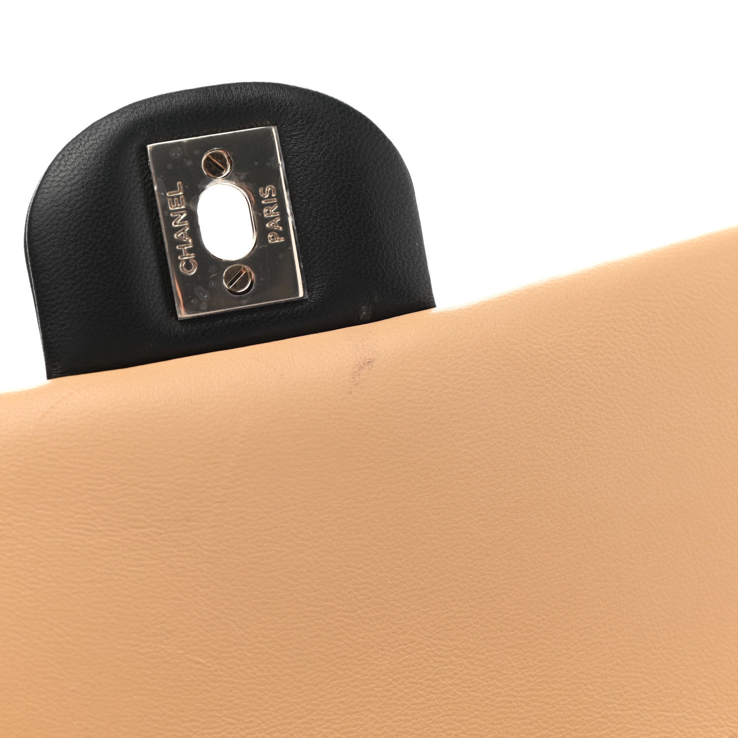 Chanel Lambskin Quilted Mini Rectangular Flap Beige Black 12 of 12