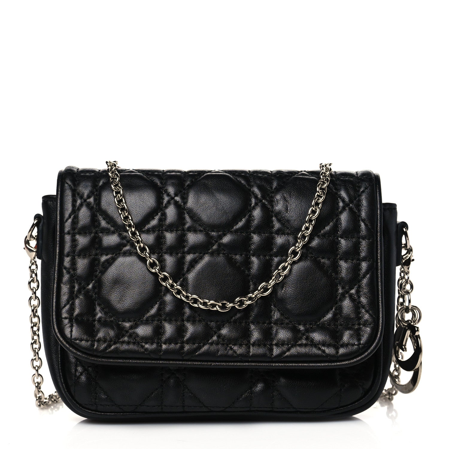 Christian Dior Lambskin Cannage Lady Dior Pochette Black 1 of 10