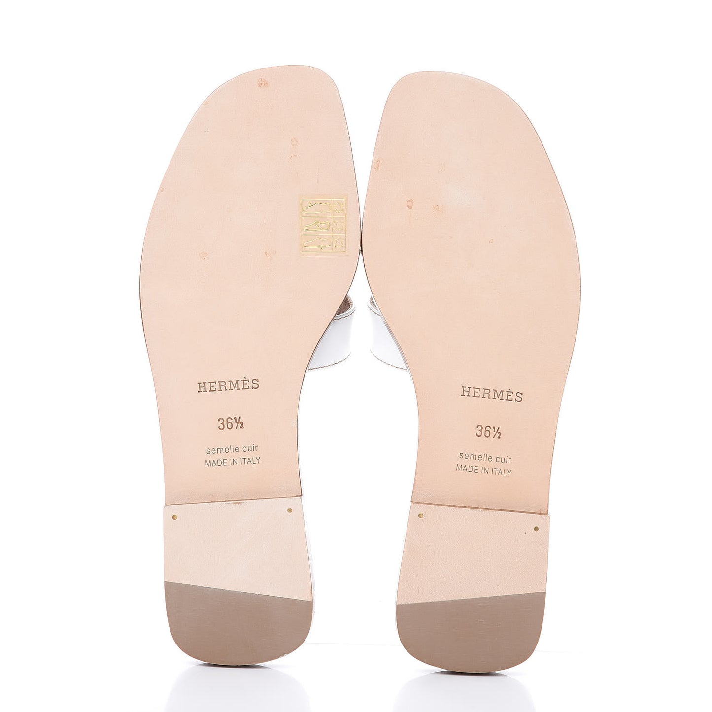 Box Calfskin Oran Sandals 36.5 White