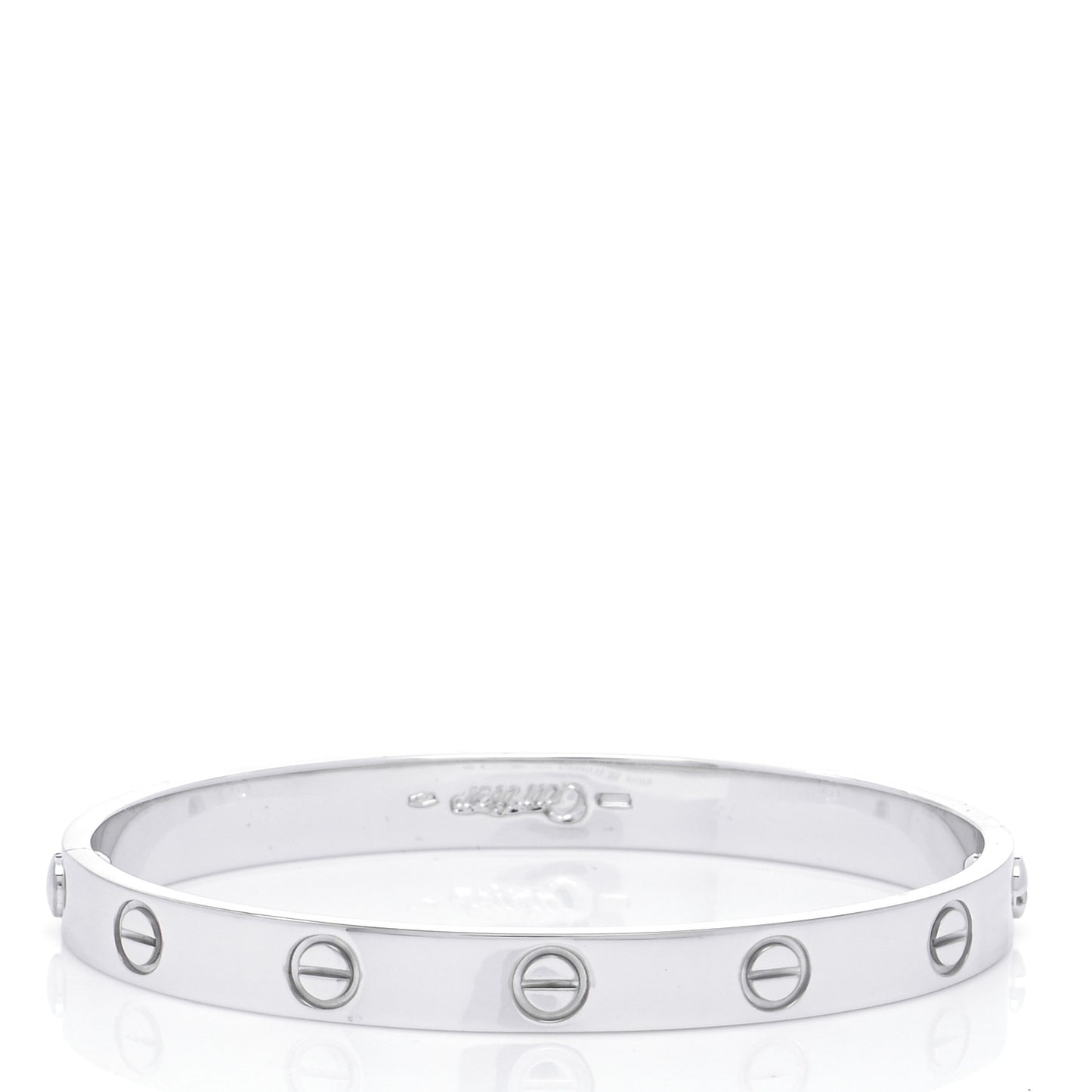 18K White Gold LOVE Bracelet 16