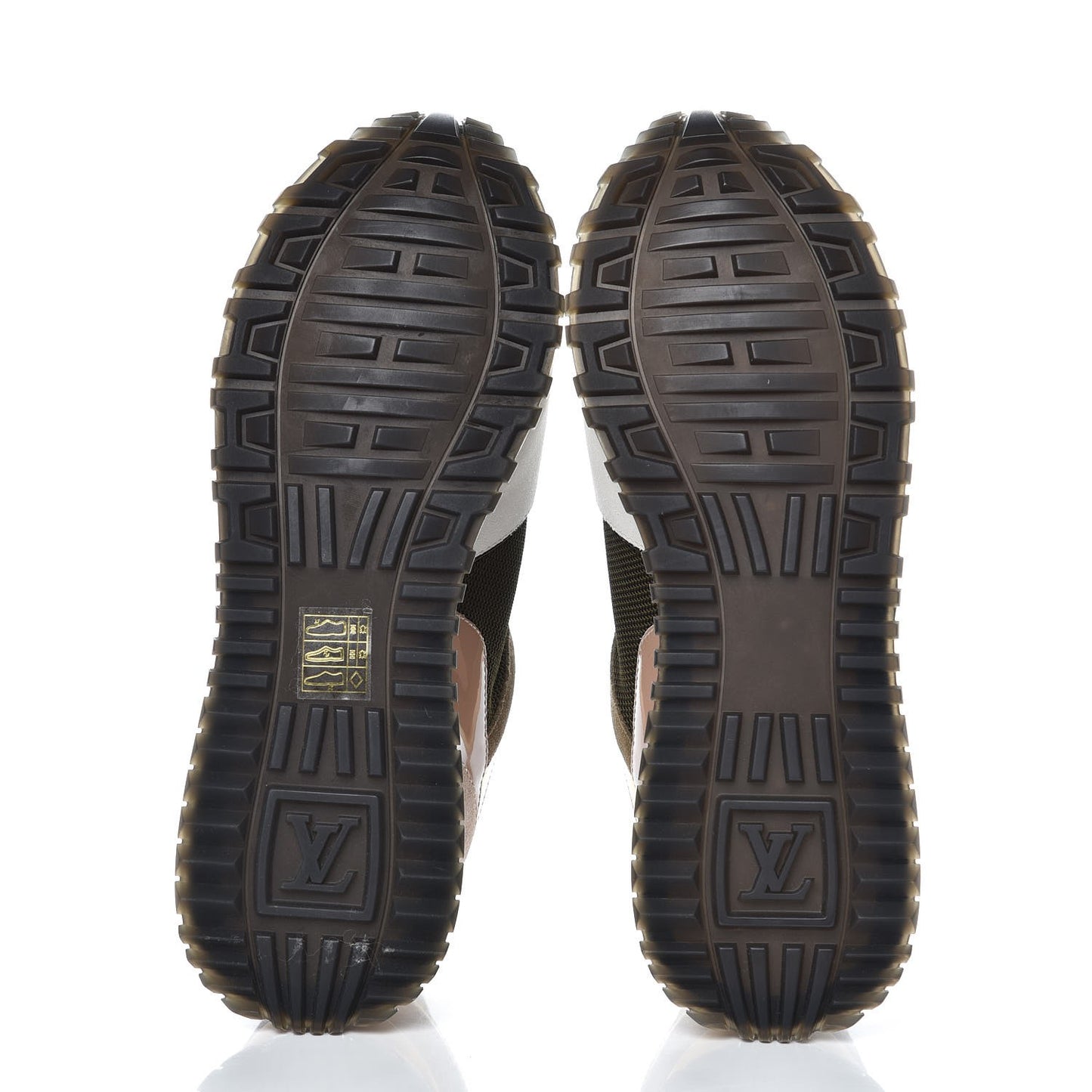 Suede Calfskin Run Away Sneakers 36 Kaki