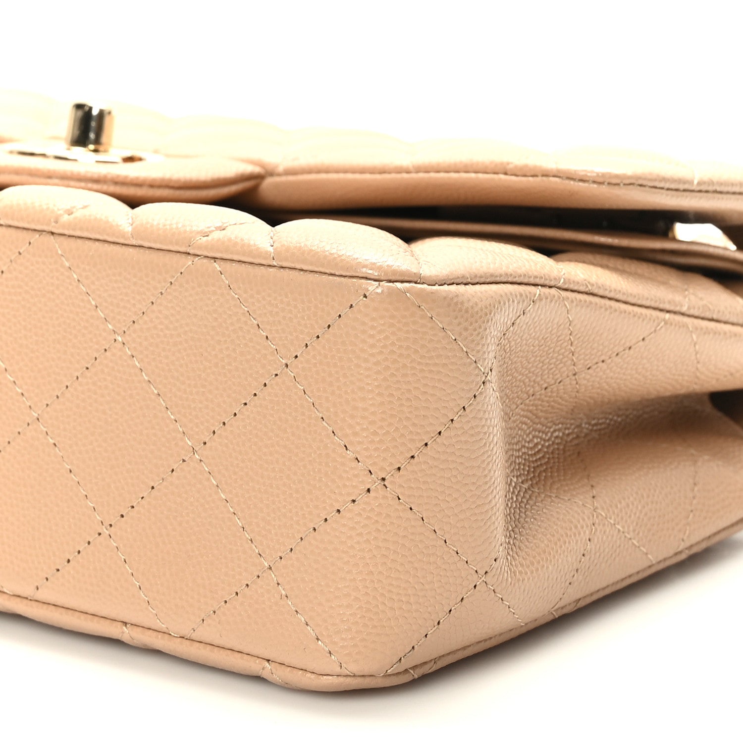 Chanel Caviar Quilted Small Double Flap Beige 7 of 10