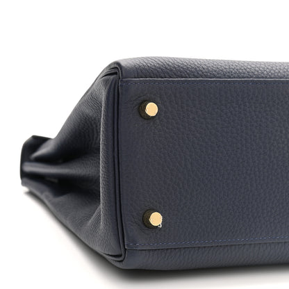 Hermes Togo Kelly Retourne 28 Bleu Nuit 9 of 11