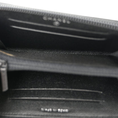 Chanel Caviar Quilted Small Boy Zip Around Wallet So Black 5 of 9