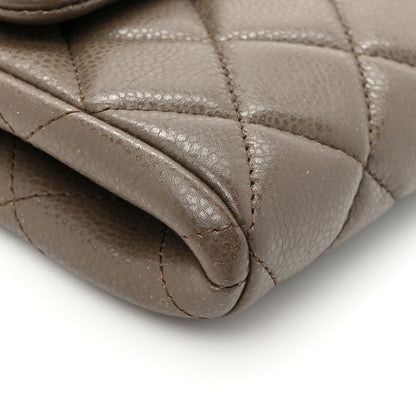Chanel Caviar Quilted Clutch With Chain Flap Brown 15 of 15