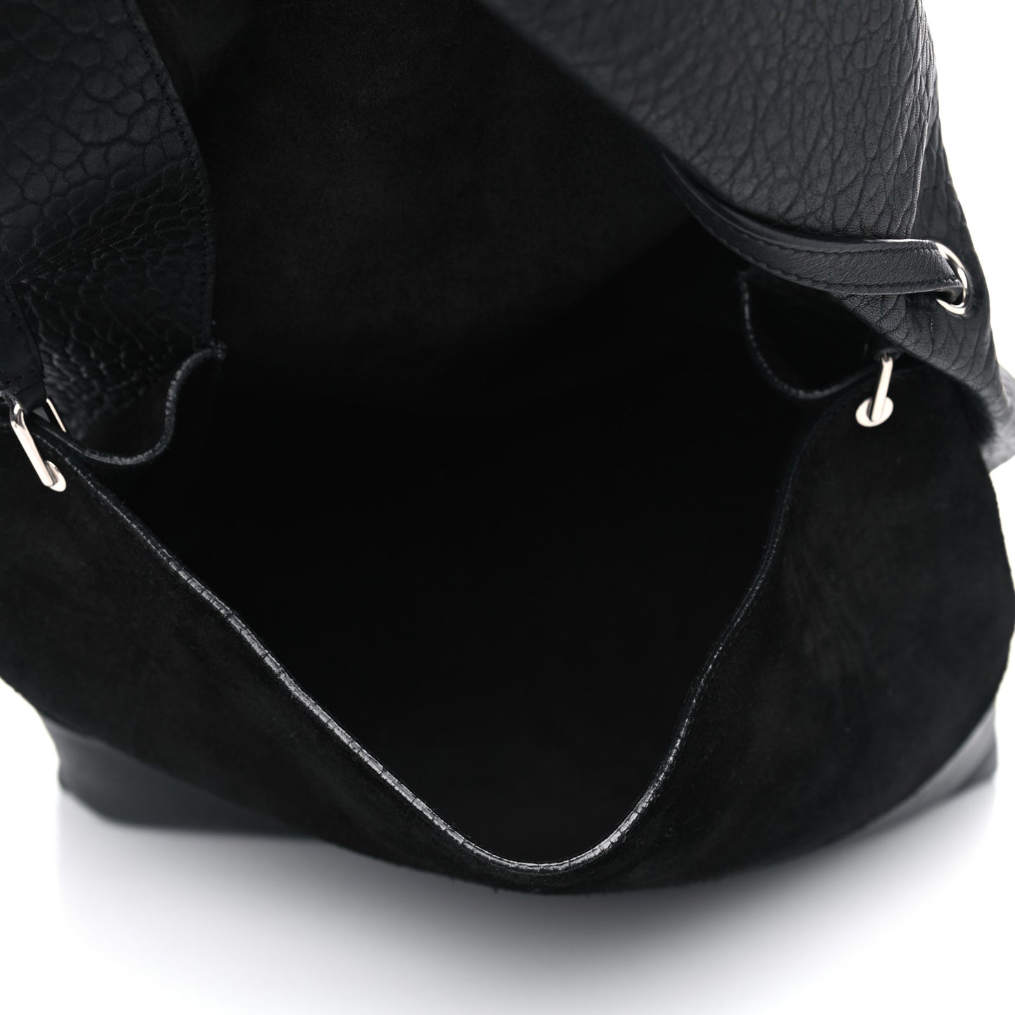 Shrunken Lambskin All Soft Shoulder Bag Black