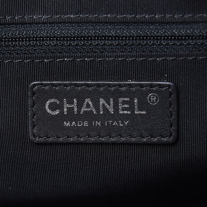 Chanel Calfskin Quilted Feather Weight Bowling Bag Black Beige 6 of 17