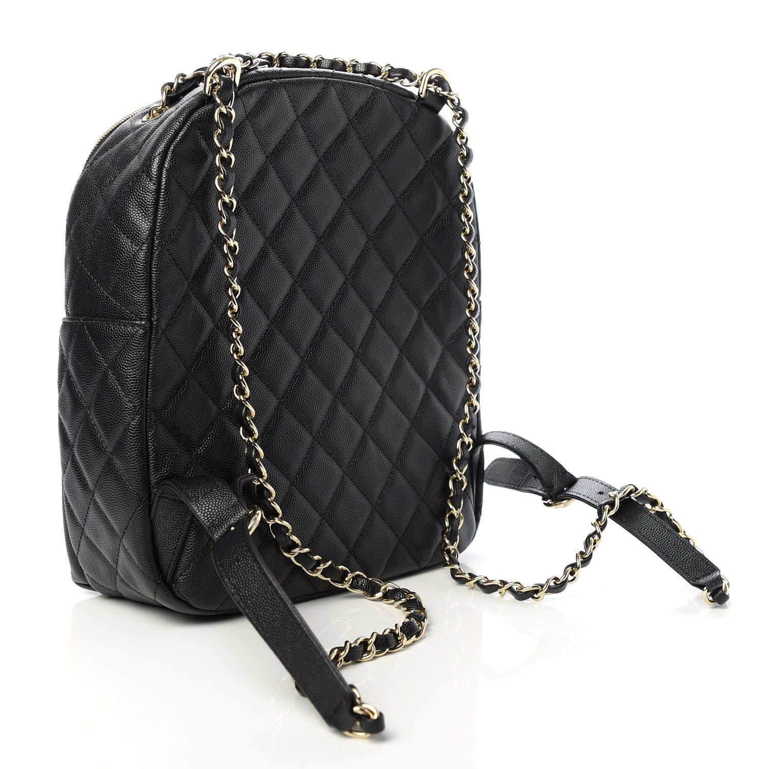Chanel Caviar Quilted Medium Zip Around Backpack Black 2 of 10