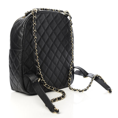 Chanel Caviar Quilted Medium Zip Around Backpack Black 2 of 10
