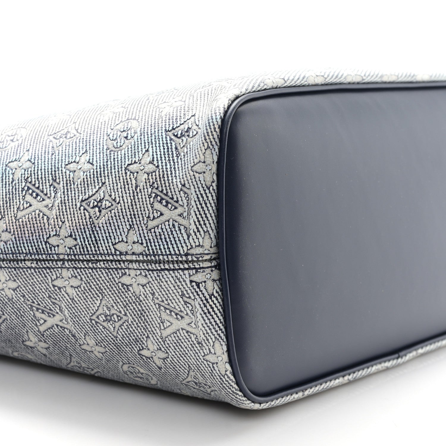 Louis Vuitton Monoglam Neverfull MM Blue 9 of 10