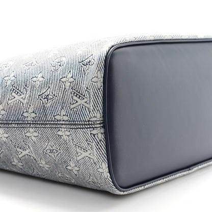 Louis Vuitton Monoglam Neverfull MM Blue 9 of 10