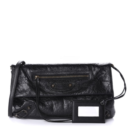 Balenciaga Agneau Classic Hardware Envelope Clutch Black 1 of 11