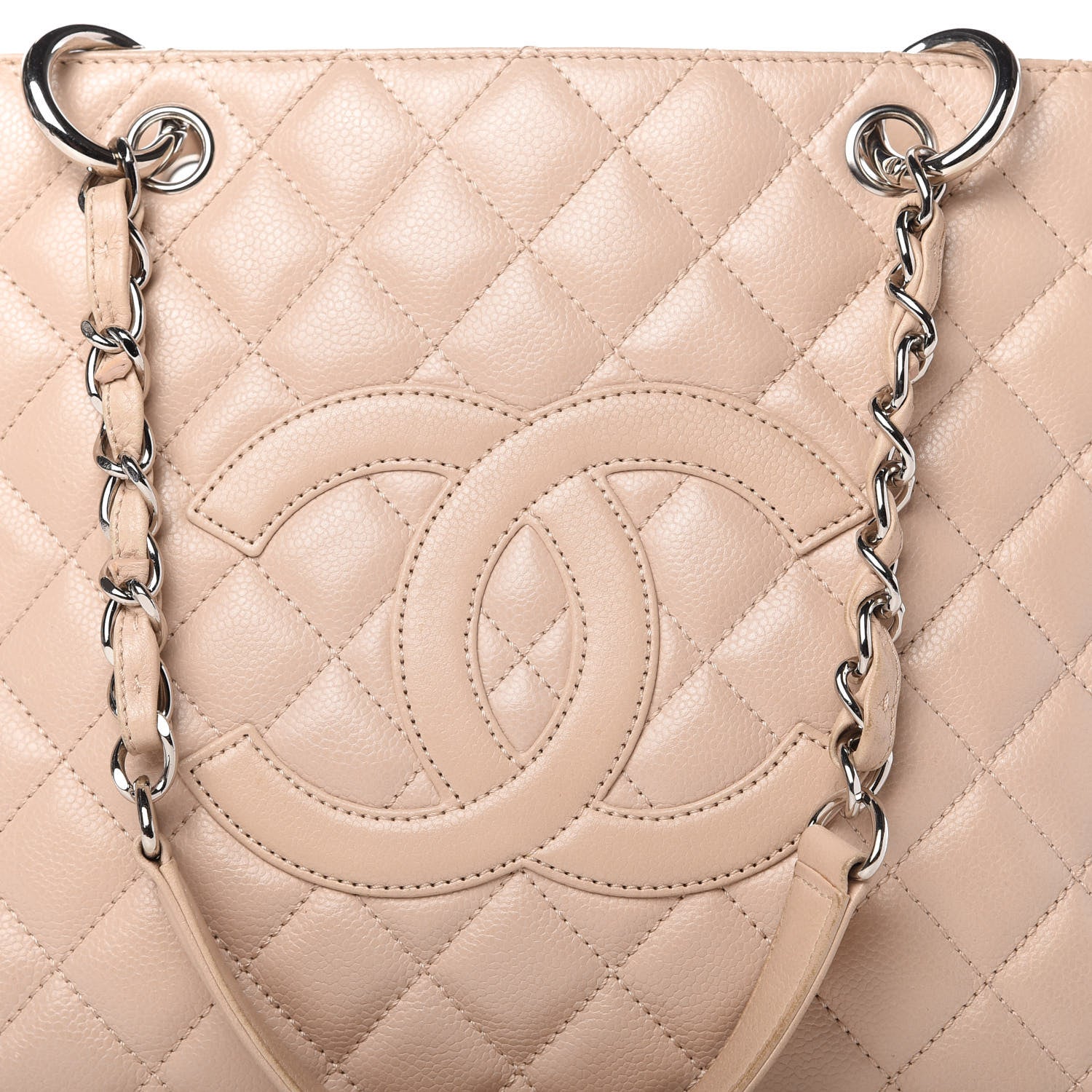 Chanel Caviar Quilted Grand Shopping Tote GST Beige Clair 9 of 9