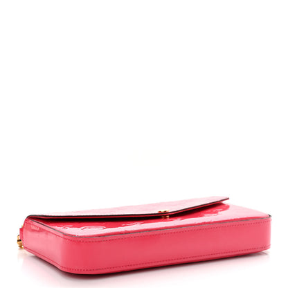 Louis Vuitton Vernis Felicie Pochette Chain Wallet Hot Pink 5 of 13